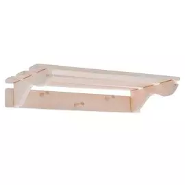 полка с вешалкой, 3 рожка 60*28*10 см, липа банные штучки