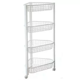 полка угловая евро на колесах 4 секции белый м2757