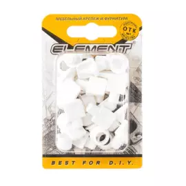 полкодержатель лопат. d7мм пласт.с втул.бел (16 шт) "element"
