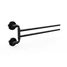 полотенцедержатель двойной поворотный lord fora черный for-lord022bl