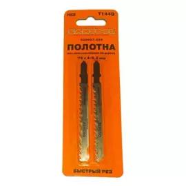 полотна для электролобзика по дереву 75 х 4-5,2 мм, тип t144d (быстрый рез) 2шт/уп santool,030407-0