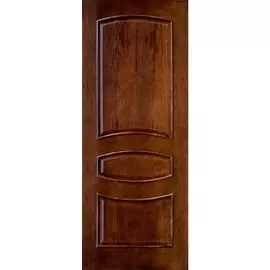 Полотно дверное Алина ДГ 700 шпон дуб натур., тон каштан, глухое