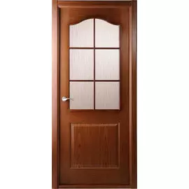 Полотно дверное Капричеза ДО 600*2000 со стеклом, орех