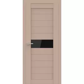 полотно дверное остеклённое эко deliss 327,пвх 2000х700мм,soft латте ясень