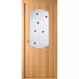 Полотно дверное ПВДОщ Перфекта ДО 700 дуб англ. со стеклом Диамант белый витраж рис. 14