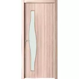 полотно дверное стекло сатинат волна до 2000х800мм.,3d покрытие, цвет капучино