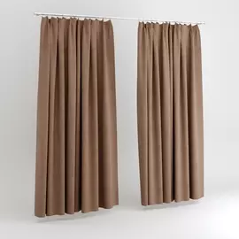 Портьера 165*270 на тесьме, велюр однотонный, Кофе 007