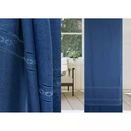 портьера берта 103804 2х2,7м синий на крючках