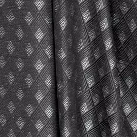 портьера бриллиант 103766 1,3х2,5м жаккард серый на крючках