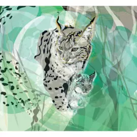 постер 410х445 "высокие вибрации" рысь 9492