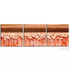 Постер 50*150 Розовые фламинго S-4110H