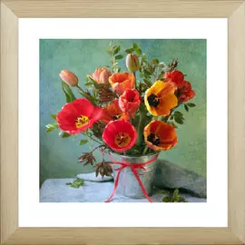 Постер МС-51/40*40 Букет в вазе