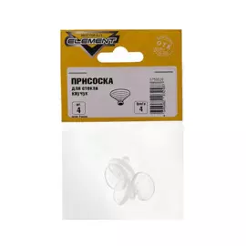 присоска для стекла каучук (4 шт)"element"