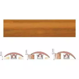 Профиль гибкий 3м дуб бурбон натур