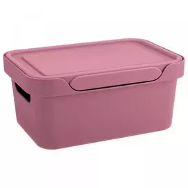 ящик универсальный 1,9л 189*132*110мм luxe эконова с крышкой розовый 433233405
