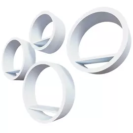 qwerty комплект полок "торонто" цвет белый, 40х10см; 35х10см; 30х10см; 25х10см; толщина 2см