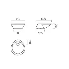 раковина накладная sanitana orbit 44 s10013050400000