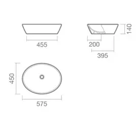 раковина накладная sanitana soft 57 s10015837100000