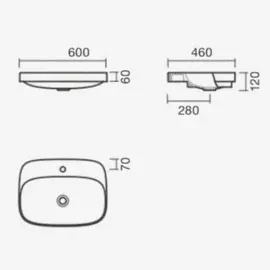 раковина встраиваемая sanitana be you 60 s10062116400000