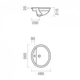раковина встраиваемая sanitana sagres 57 tn10007816400000