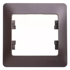 рамка (шоколад, одноместная) schneider electric glossa gsl000801