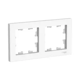 рамка (белая, двухместная, универсальная) se atlasdesign, atn000102