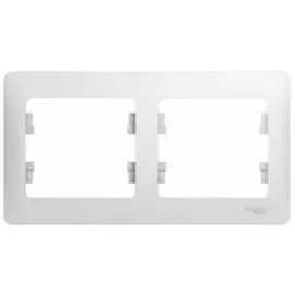 рамка (белая, двухместная) schneider electric glossa gsl000102