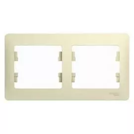 рамка (бежевая, двухместная) schneider electric glossa gsl000202