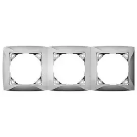 Рамка 3-ая Lexel Дуэт серебро SE WDE000303