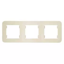 Рамка 3-ая MAKEL Lilium со вставкой крем 18012703
