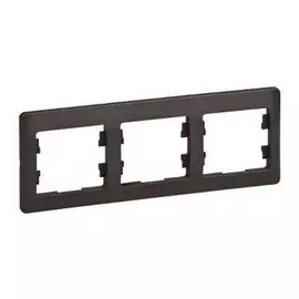 Рамка 3-я, SE Glossa Шоколад горизонтальная (арт. SE GSL000803)