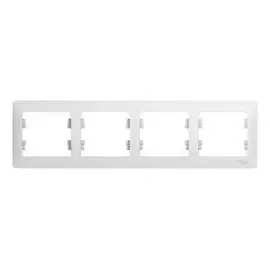 рамка (белая, четырехместная) schneider electric glossa gsl000104