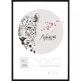 рамка для постера 500х700мм лакарт дизайн черная пластик 7900