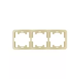рамка (кремовая, трехместная) makel mimoza 32013