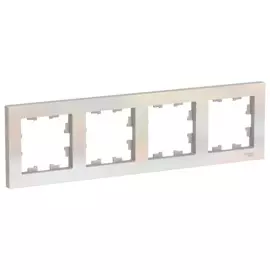 рамка (жемчуг, четырехместная) schneider electric atlasdesign atn000404