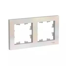рамка (жемчуг, двухместная) schneider electric atlasdesign atn000402