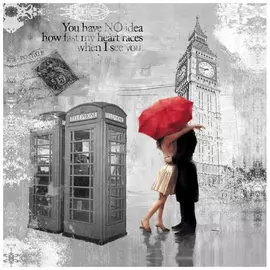 Репродукция печатная КРАСНЫЙ ЗОНТИК 78*78*2,5см DC9260000