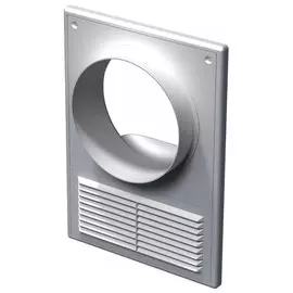 площадка торцевая 100мм пластик, 182х252мм, с решеткой и сеткой,для гибких каналов, mb 100квс, vents