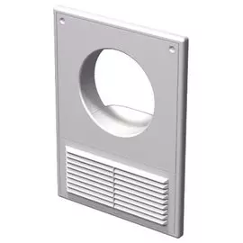 площадка торцевая 125мм пластик, 182х252мм, с решеткой и сеткой,для жестк. каналов, mb 125кс, vents