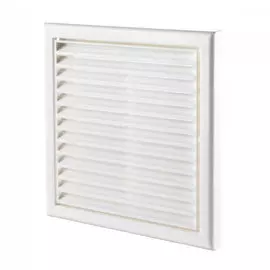 решетка вентиляционная пвх 250*250мм без фланца, белая с моск.сеткой, дв 250*250с, домовент