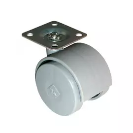 ролик двойной на площ. 50мм серый