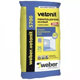 ровнитель для пола базовый weber.vetonit 5700 25кг