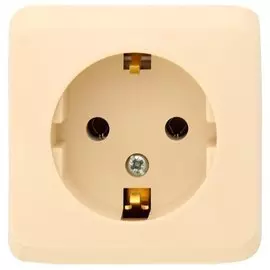 Розетка 1-ая Lexel Этюд с/з без защит. шторок, наружняя крем PA16-003k