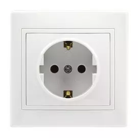 розетка 1-ая smartbuy венера скрытая с заземлением с рамкой керам.осн белая sbe-01w-16-s1-z-c