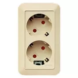 Розетка 2-ая с/з ANAM Legrand DIY Zunis под углом 45 град., в сборе B ZUN 6751 27/NI