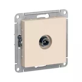розетка tv (скрытая, бежевая, 1 пост, оконечная, без рамки) se atlasdesign, atn000291