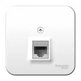 розетка компьютерная rj45 (открытая, 1 пост, белая) se blanca, blnia045001