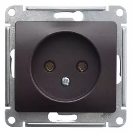 розетка штепсельная (скрытая, шоколад, 1 пост, б/з) se glossa мех, gsl000841