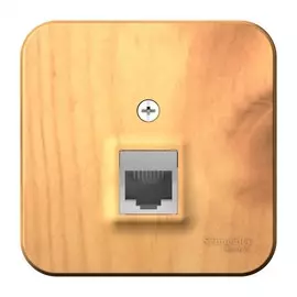 розетка телефонная rj11 se blanca наруж ясень изол. пластина se blnia011005