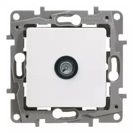 розетка tv (белая, оконечная) legrand etika 672265